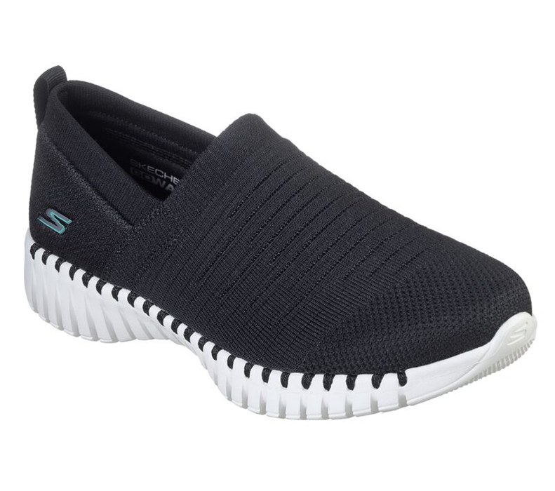 Skechers Gowalk Smart - Wise - Womens Slip On Shoes Black/White [AU-XE5443]